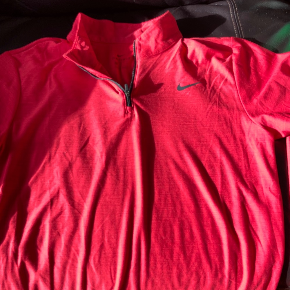 Red Nike Dri-Fit Windbreaker